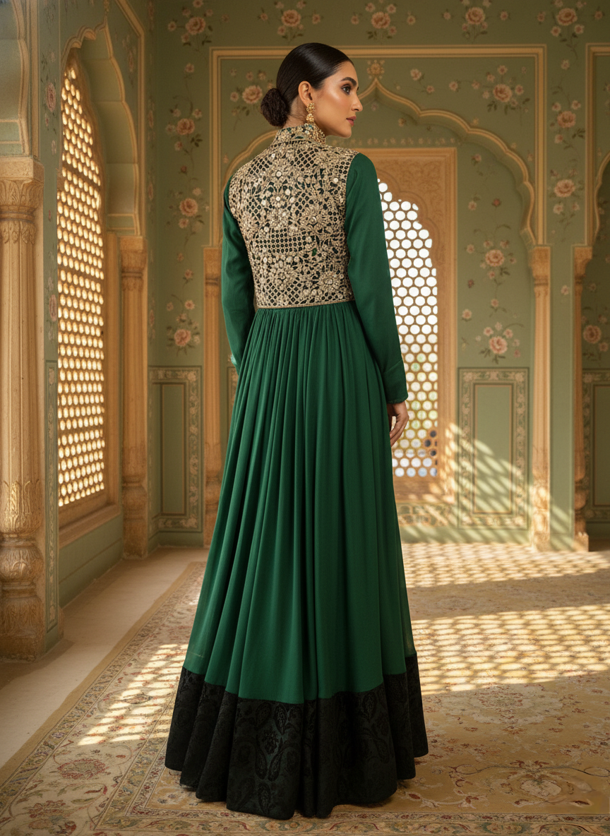 An Anarkali with a koti- (MH-014)