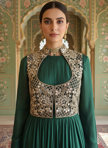 An Anarkali with a koti- (MH-014)