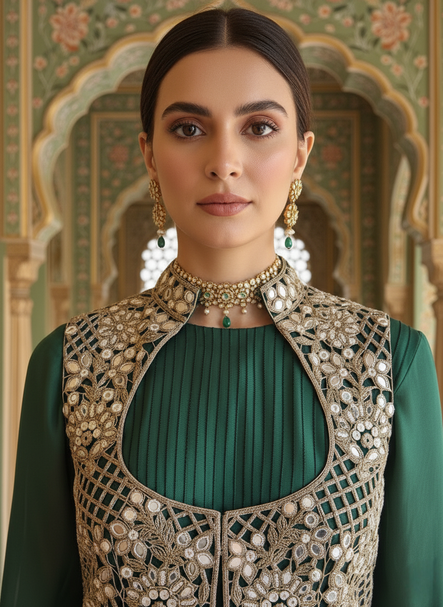 An Anarkali with a koti- (MH-014)