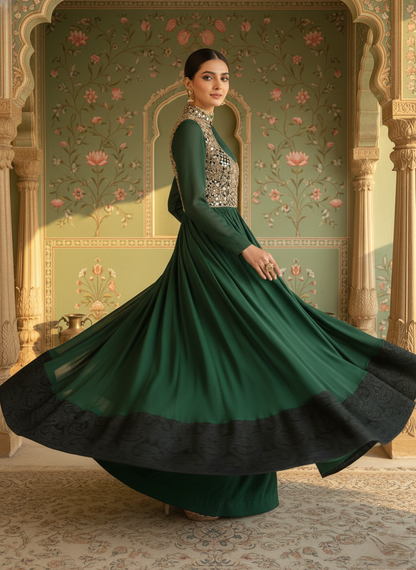 An Anarkali with a koti- (MH-014)