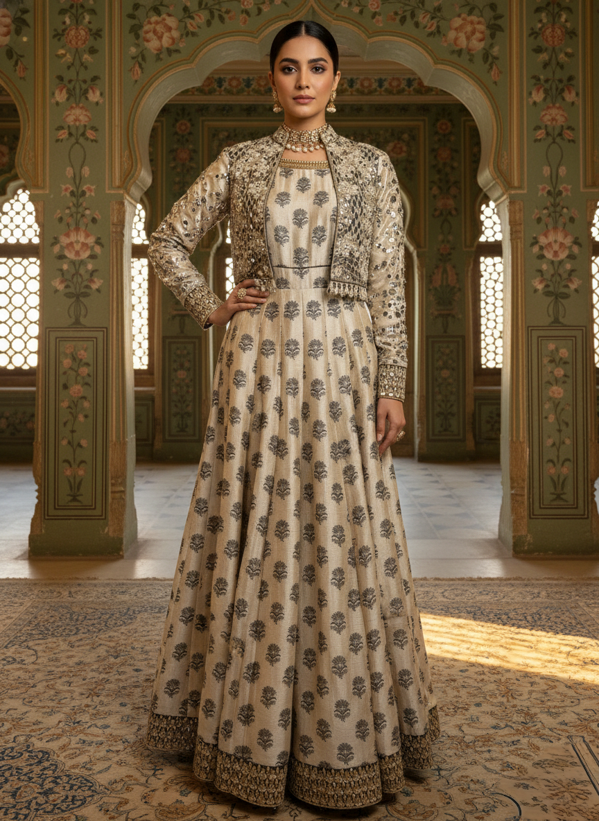An Anarkali with a koti-(AL-018)