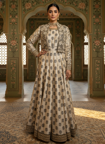 An Anarkali with a koti-(AL-018)