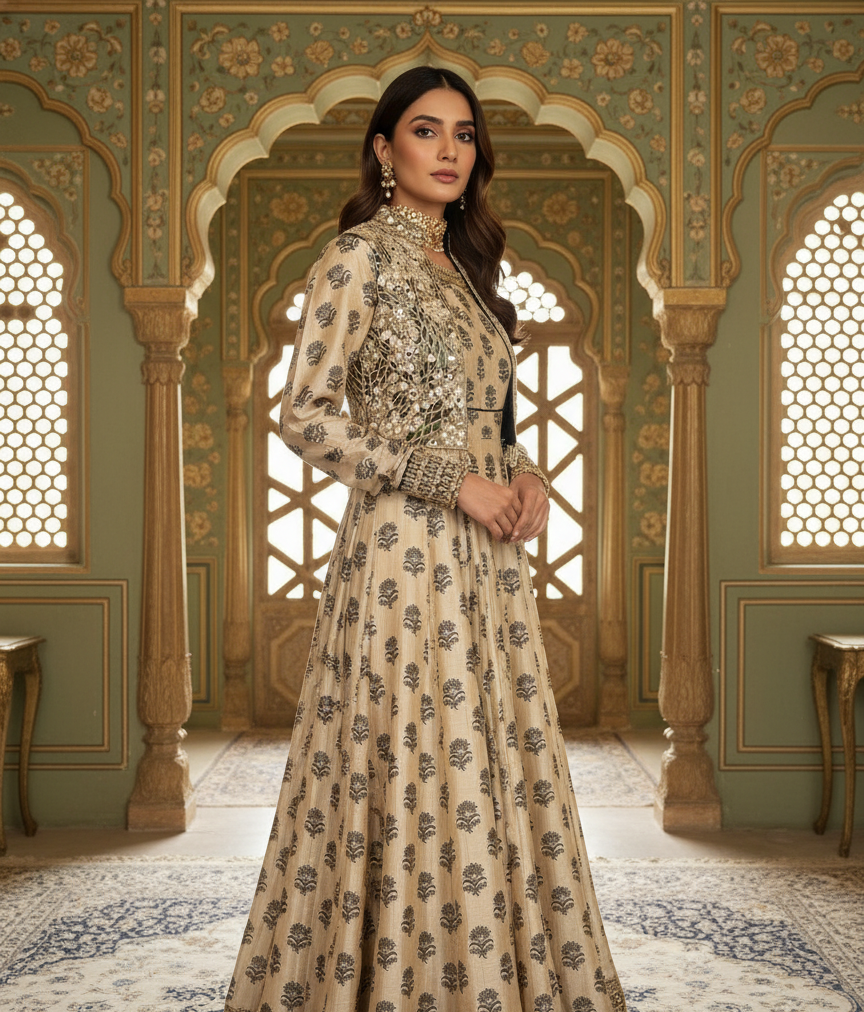 An Anarkali with a koti-(AL-018)