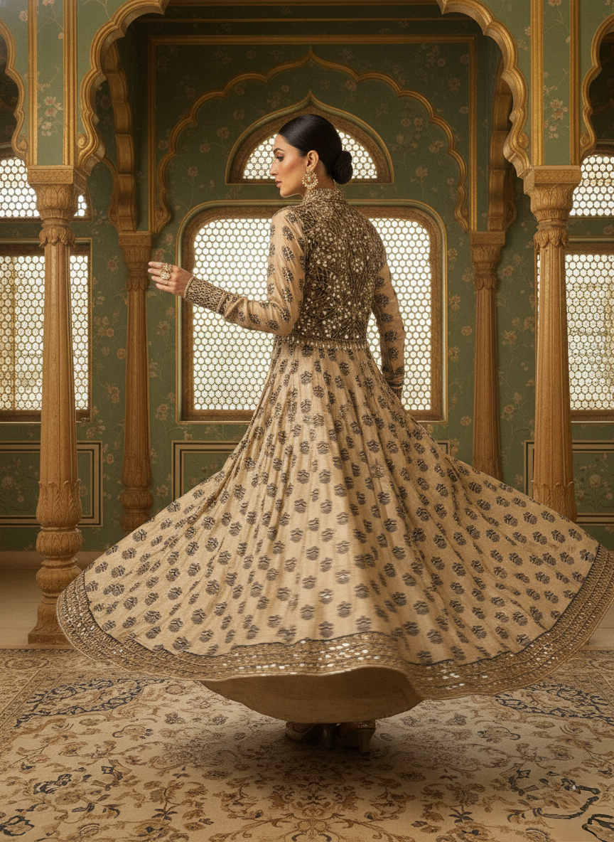 An Anarkali with a koti-(AL-018)