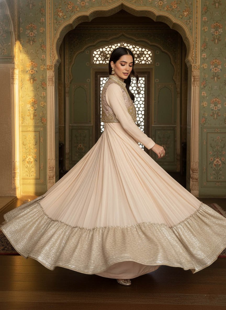 An Anarkali with a koti- (MH-50)