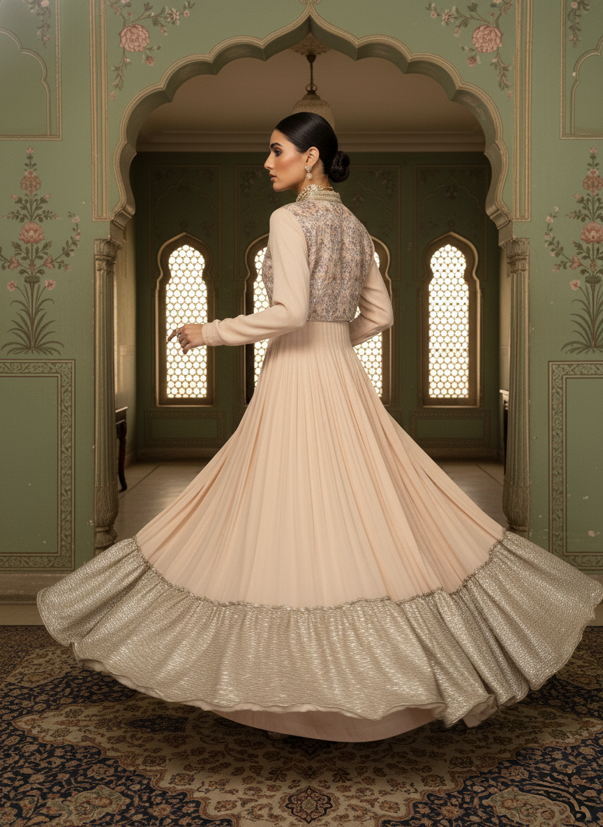 An Anarkali with a koti- (MH-50)