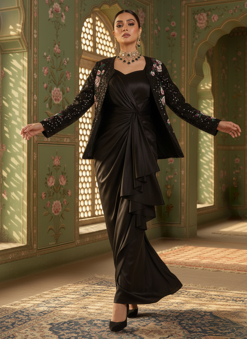 A gown with a jacket- (HL-050)