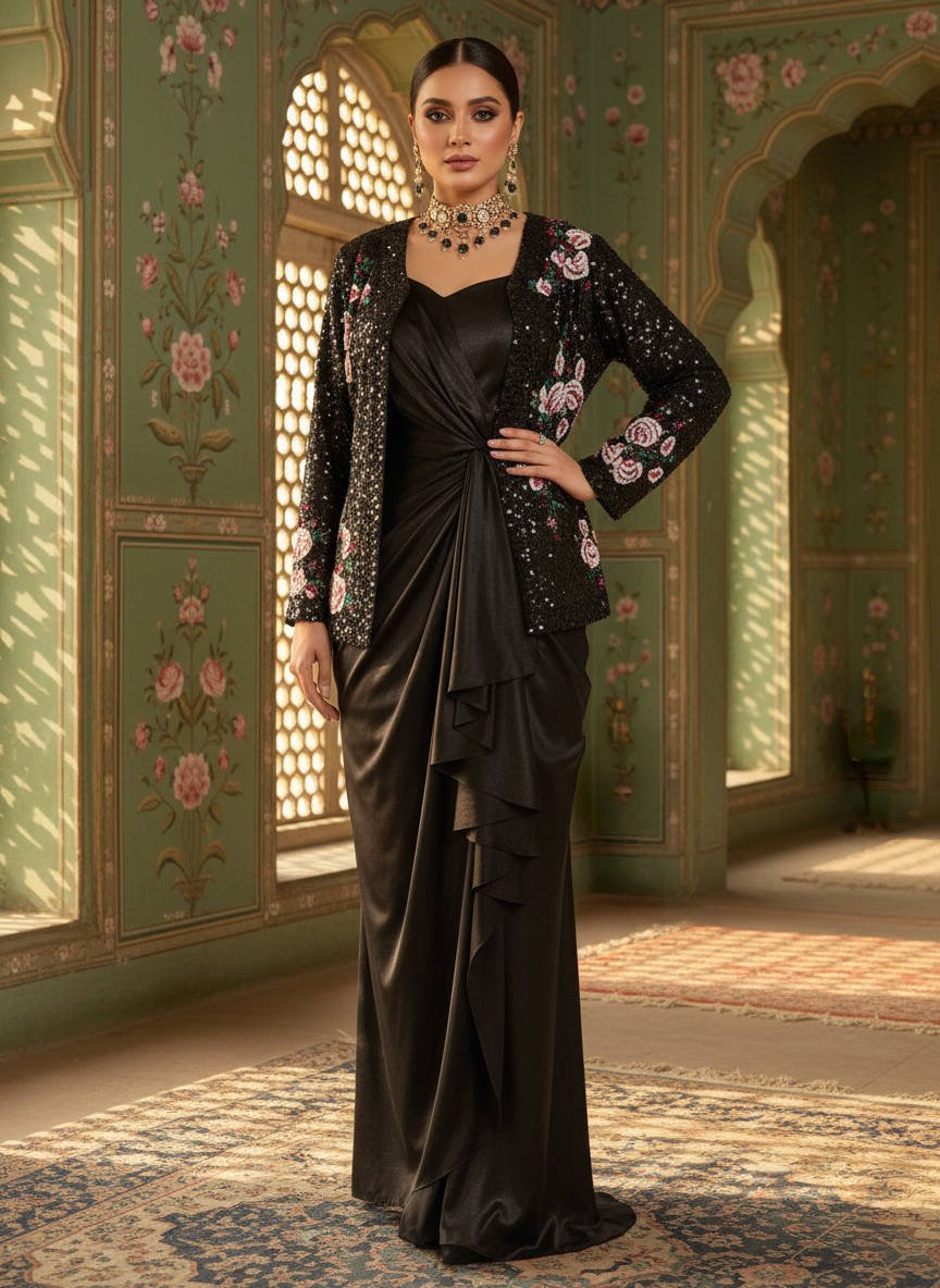 A gown with a jacket- (HL-050)