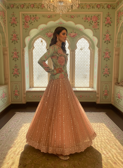 A peplum and skirt set- (AS-5014)