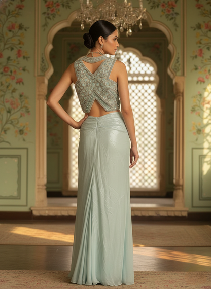 A crop top and skirt set- (SA-320)