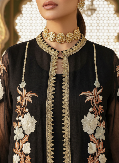 A black kurta set- (BK-32)