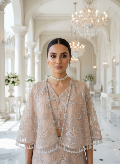 A ghagra and cape set- (B-3200)