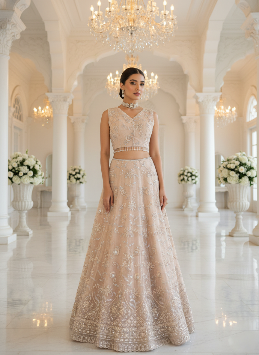 A ghagra and cape set- (B-3200)