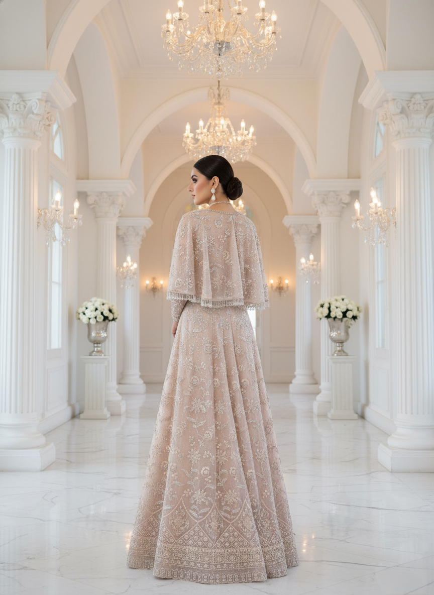 A ghagra and cape set- (B-3200)