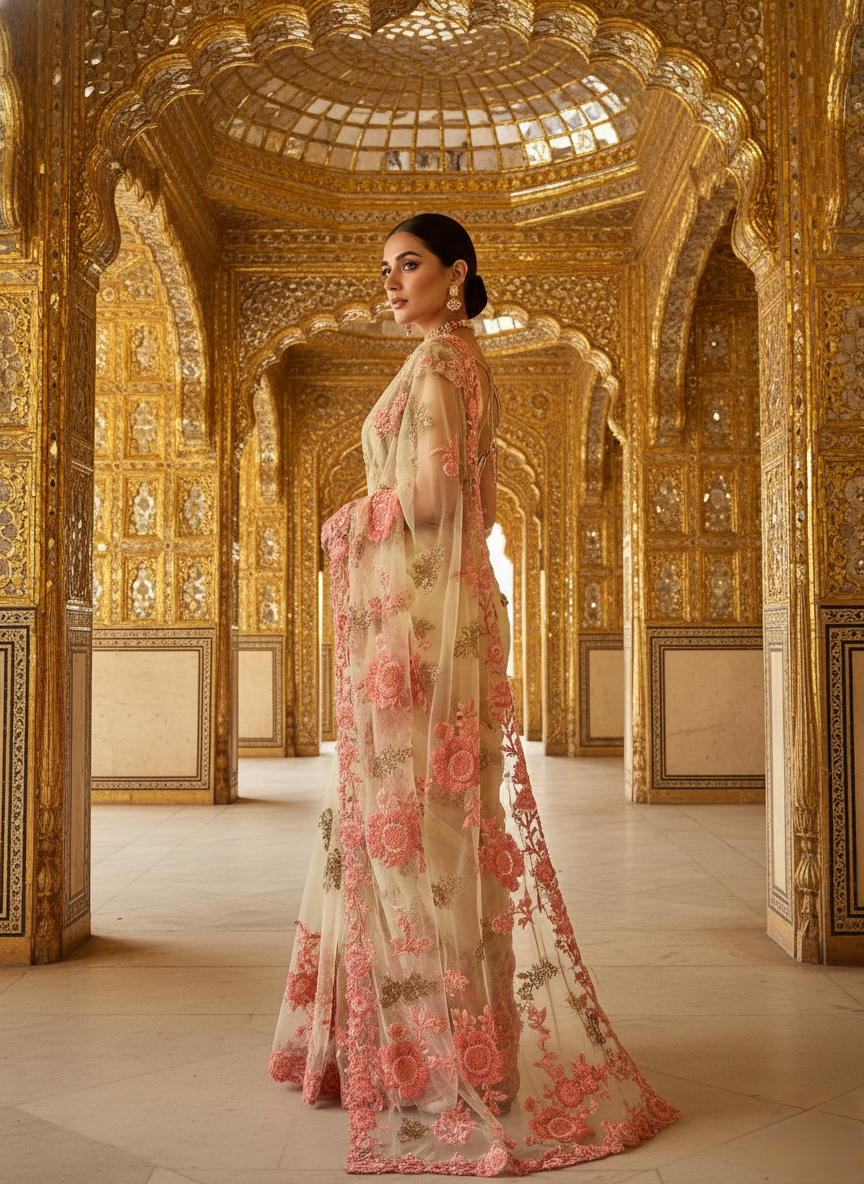 An embroidered sari- (EL- 11)