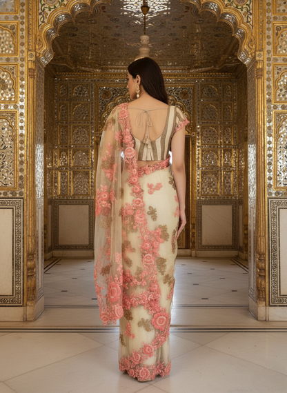 An embroidered sari- (EL- 11)