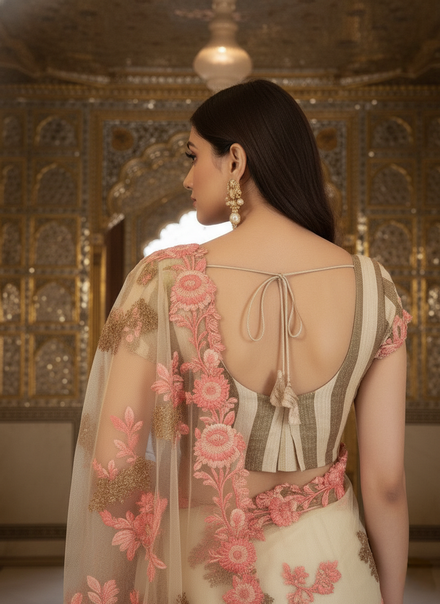 An embroidered sari- (EL- 11)