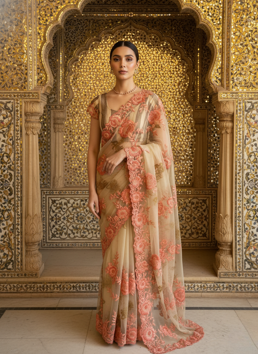 An embroidered sari- (EL- 11)