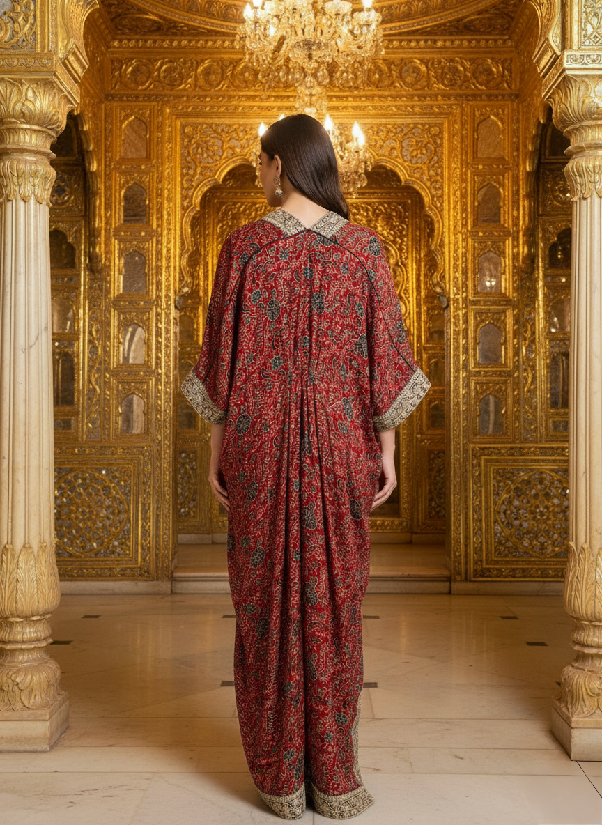 An Ajrakh kaftaan- (AJ-9090)