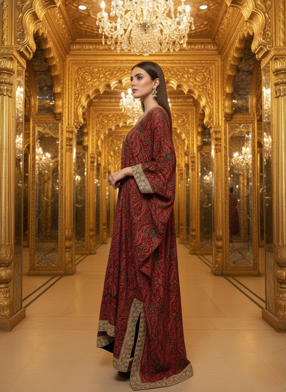 An Ajrakh kaftaan- (AJ-9090)