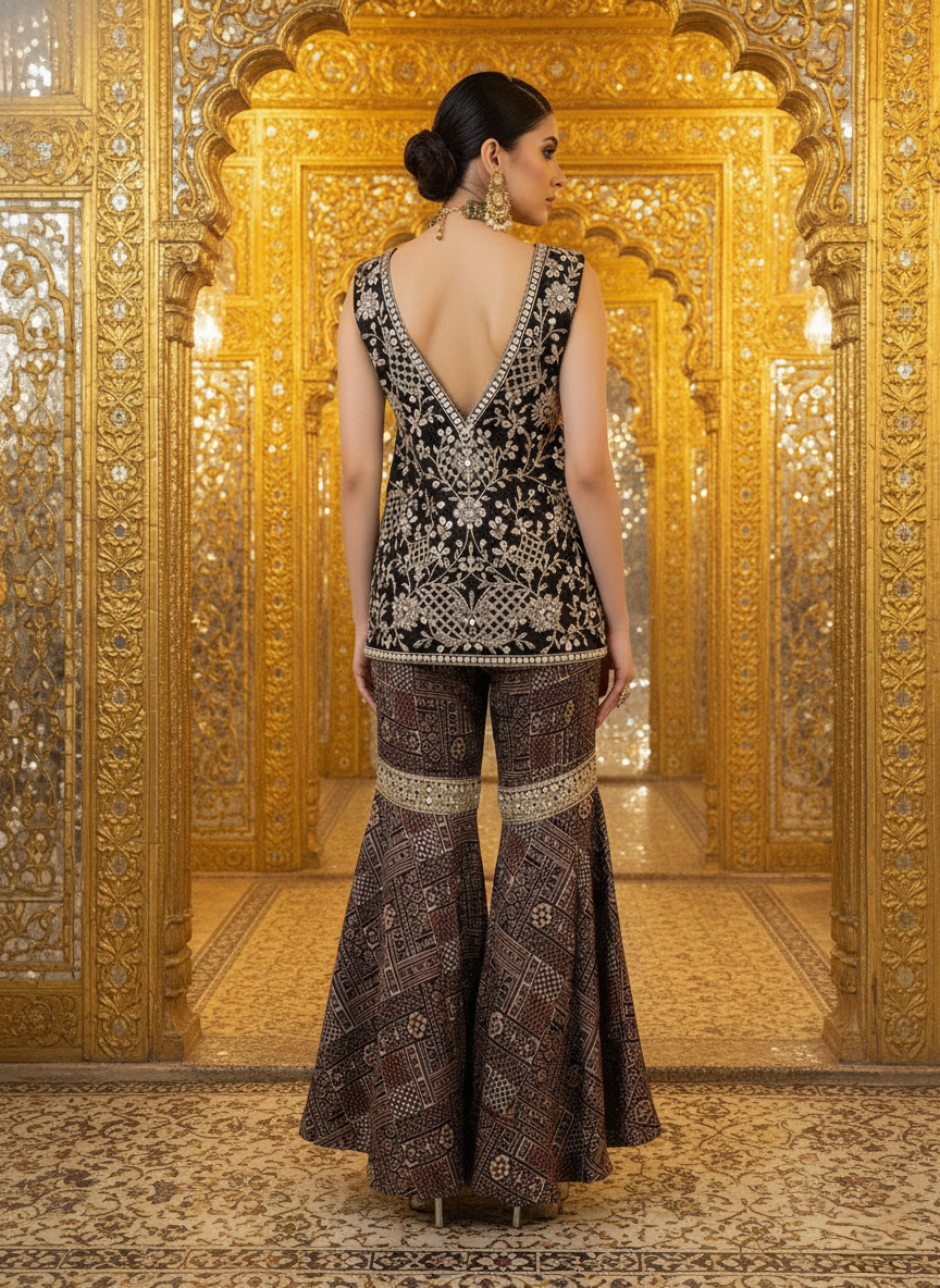 A kurta and gharara pants-(ISH-5)