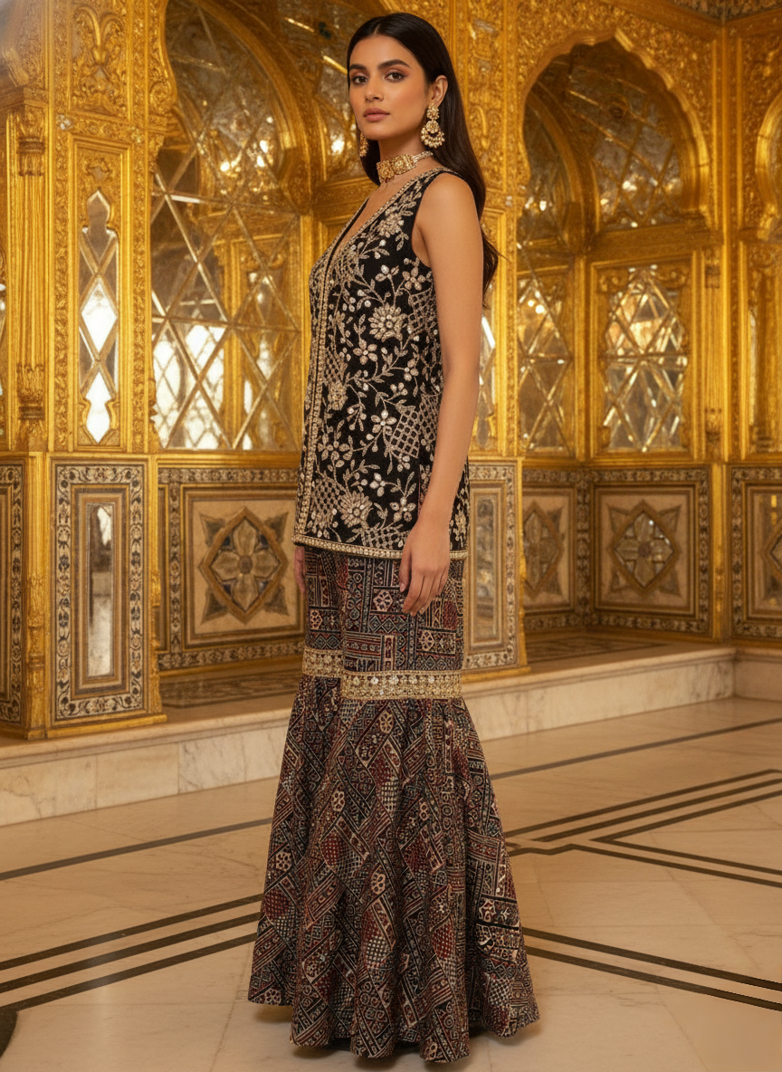 A kurta and gharara pants-(ISH-5)