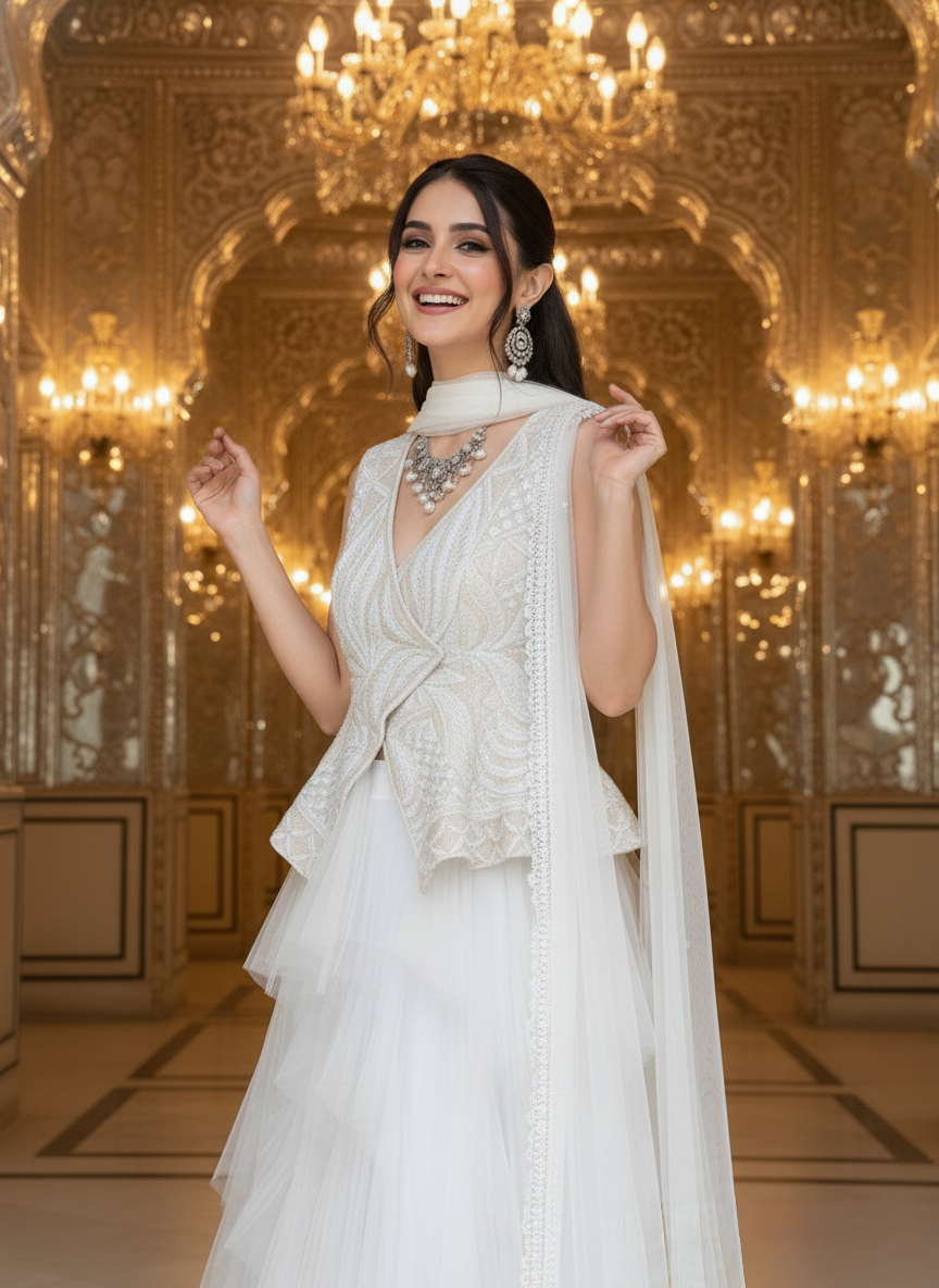 A peplum and layered skirt-(RF-14)