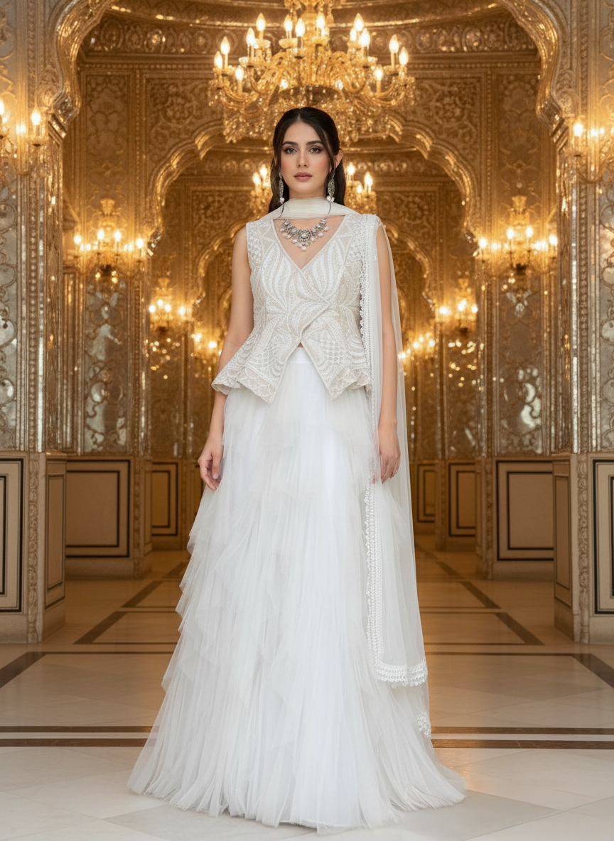 A peplum and layered skirt-(RF-14)