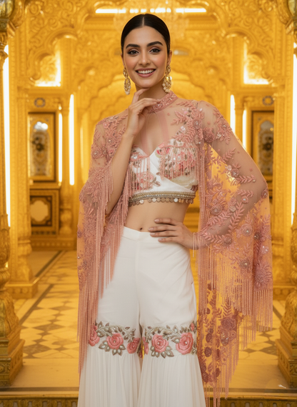 A Pallazo and cape set- (MHW-9)