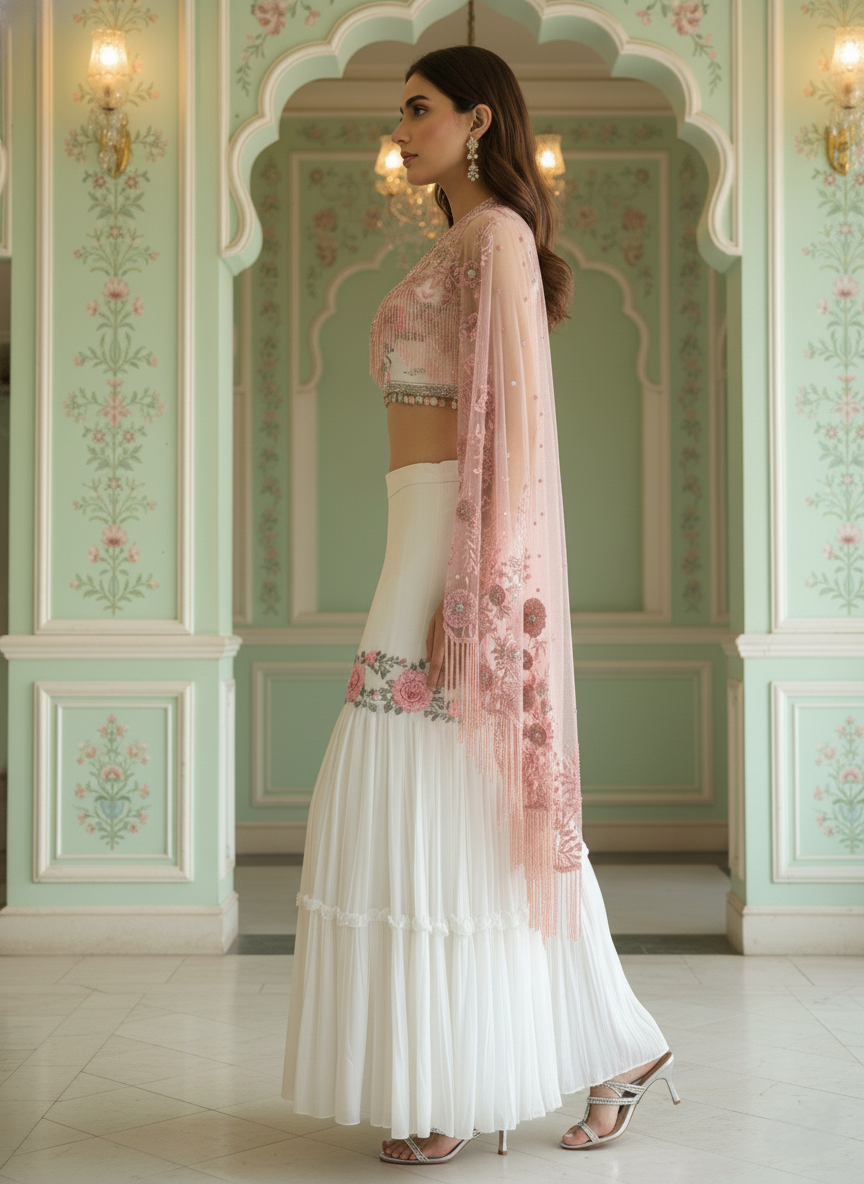 A Pallazo and cape set- (MHW-9)