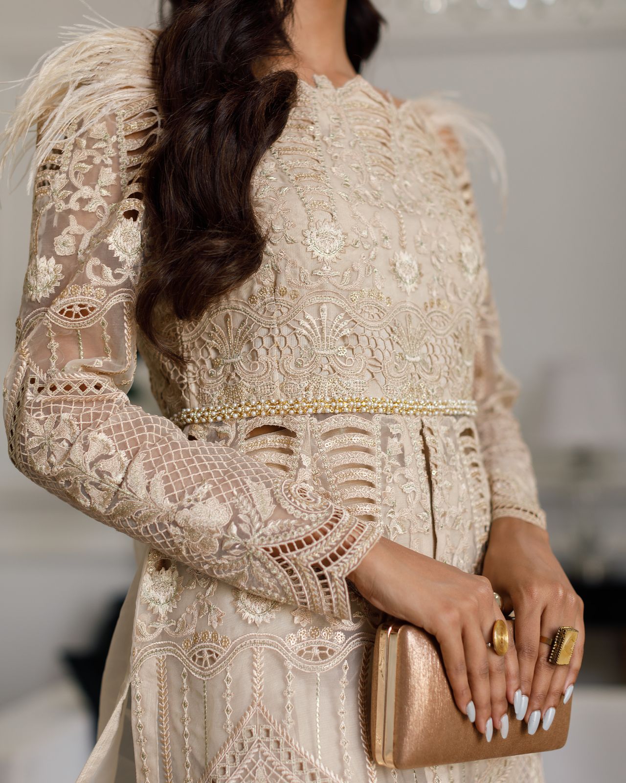 Front open kurta and pants- (7941)