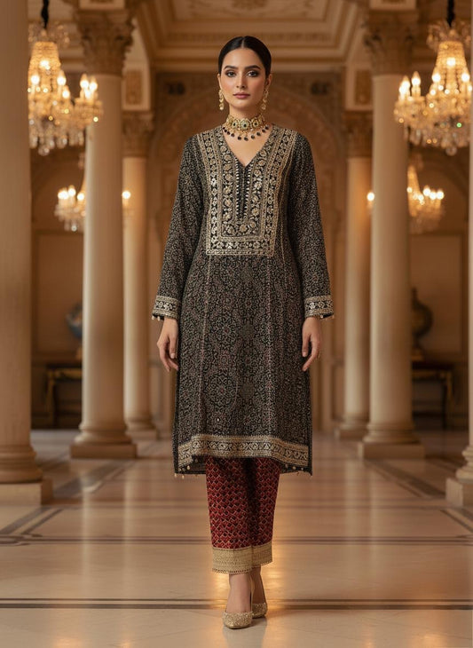 An Ajrakh kurta set-(AJK-9)