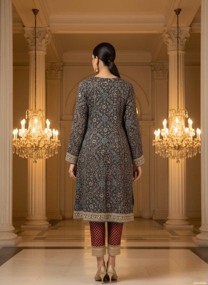 An Ajrakh kurta set-(AJK-9)