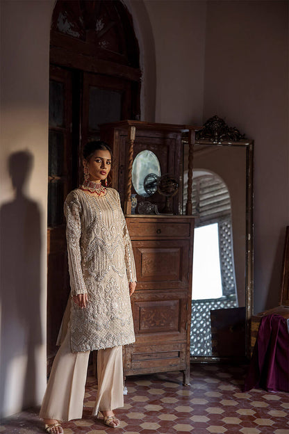 Beige Mirror Embroidered Tunic (OA-7827)