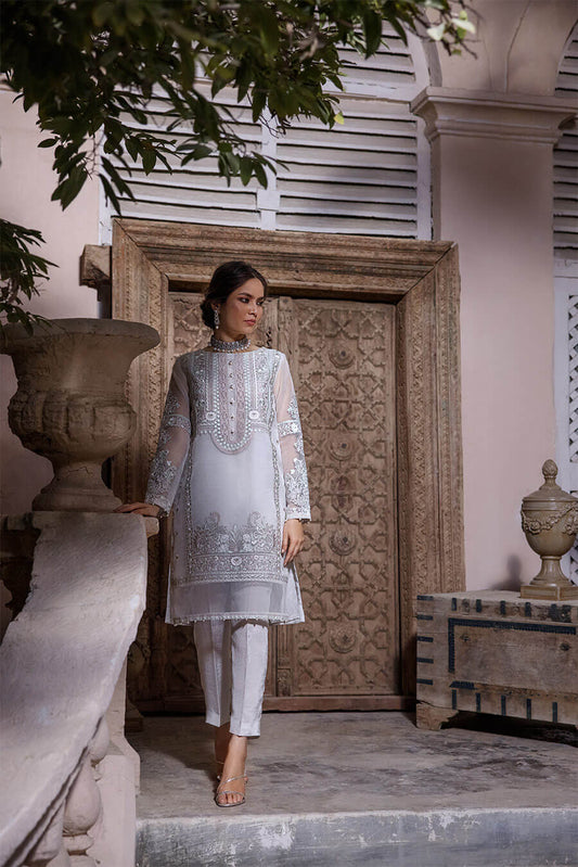 Grey Heavy Embroidered Tunic (OA-7782)