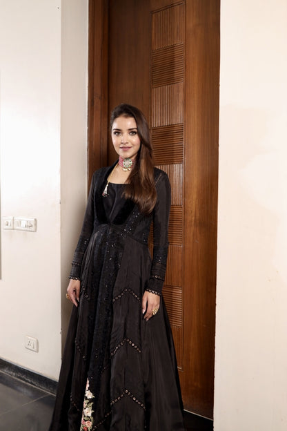 Black Floor length Anarkali