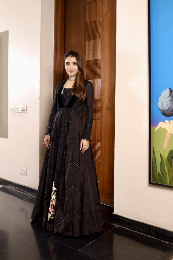 Black Floor length Anarkali