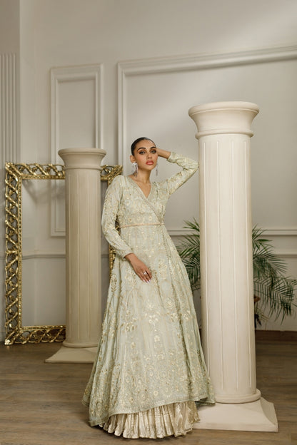 CHIFFON EMBROIDERED ANGRAKHA