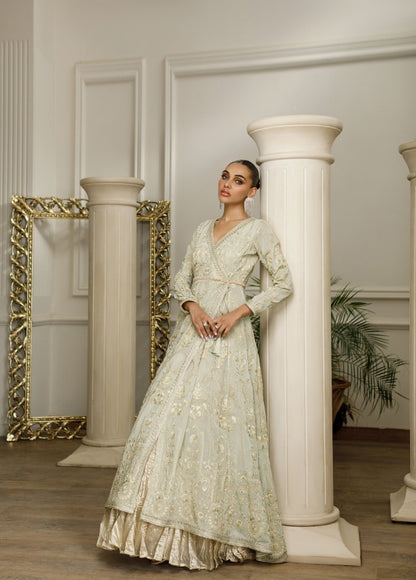 CHIFFON EMBROIDERED ANGRAKHA