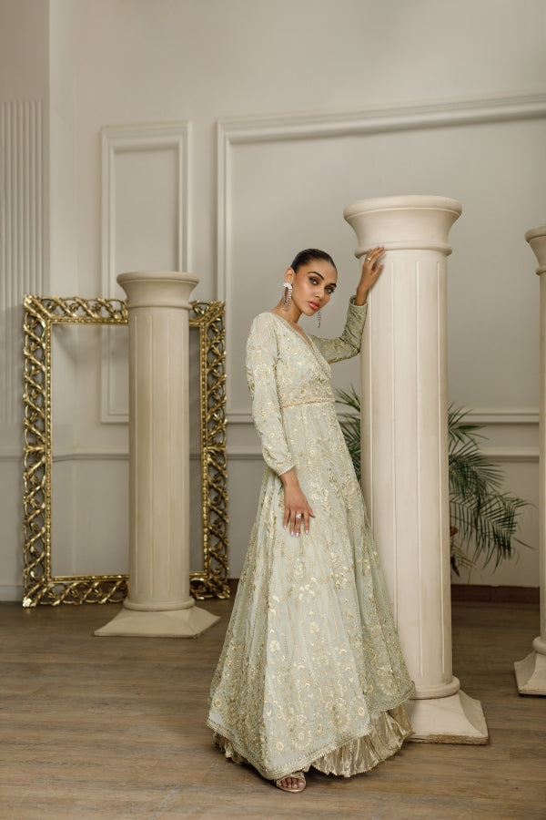 CHIFFON EMBROIDERED ANGRAKHA