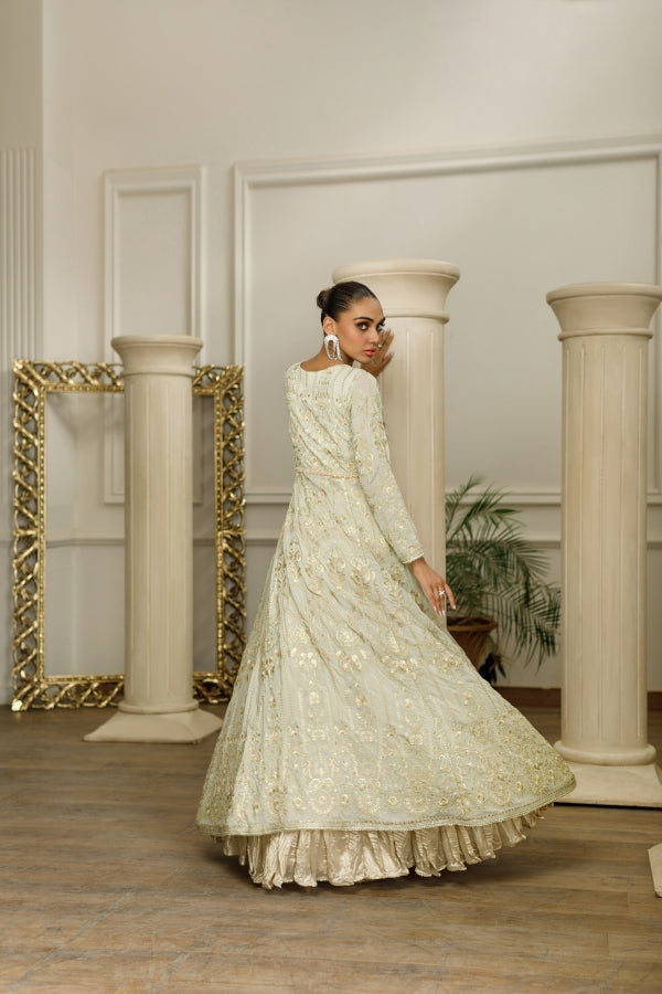 CHIFFON EMBROIDERED ANGRAKHA